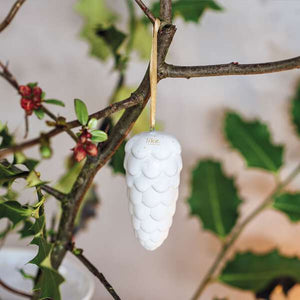 WINTER GLOW PINE CONE ORNAMENT