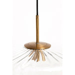 Load image into Gallery viewer, HANGING LAMP 30X17 CM PLEAT GLASS CLEAR+GOLD
