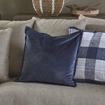 Load image into Gallery viewer, VELVET PILLOW COVER BLUE 50X50
