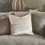 Load image into Gallery viewer, VELVET PILLOW COVER FLAX 50X50
