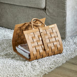 Load image into Gallery viewer, FLORENCE LEATHER MAGAZINE BASKET
