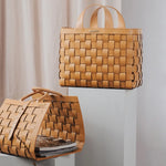 Load image into Gallery viewer, FLORENCE LEATHER MAGAZINE BASKET
