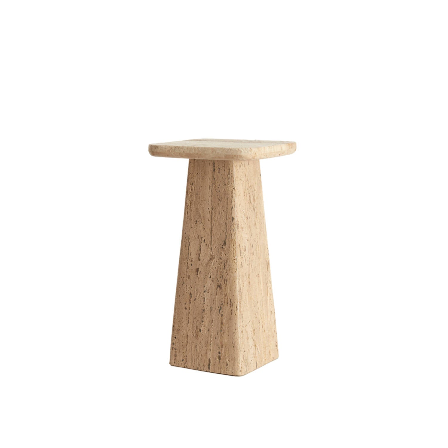 SIDE TABLE 30X30X55 CM KEPAMI TRAVERTINE SAND