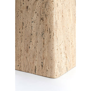 SIDE TABLE 30X30X55 CM KEPAMI TRAVERTINE SAND