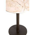 Load image into Gallery viewer, SIDE TABLE 48X53 CM PAZO SAND-PINK MARBLE+DARK BROWN
