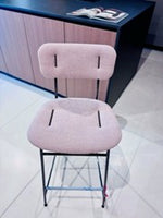 Load image into Gallery viewer, PIUMA STOOL H65 SEAT IN MANHATTAN LIGHT PINK TDR3 - BASE BLK NICKEL M4
