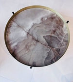 Load image into Gallery viewer, PLANET COFFEE TABLE 82 X 29 TOP CHOCO SUPERMARBLE CM009 FRAME BLACK M055
