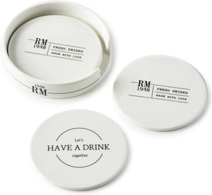 LET'S HAVE A DRINK COASTERS 4PCS