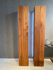 Hulsta Gentis 2 Tall Cabinets - Core Walnut Knotted