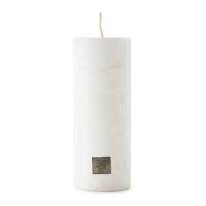 Rustic Candle Frosted White 7X18