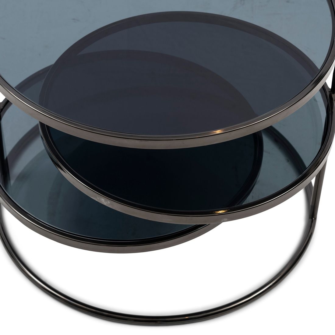RIVIERA MAISON LIBERTY ROUND DOUBLE END TABLE IN BLACK