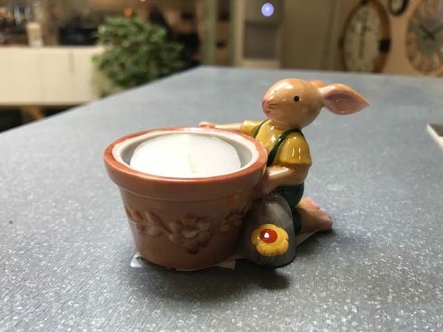 Easter Lights Tealight Flower Pot Bunny Boy