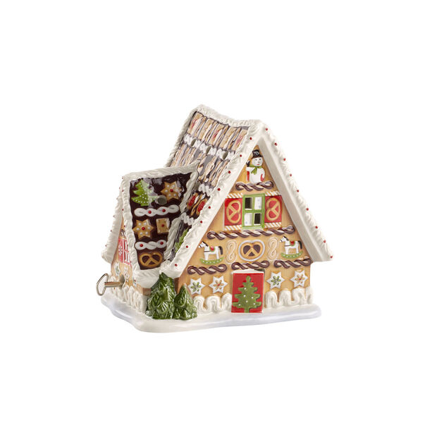 CHRISTMAS TOYS GINGERBREAD HOUSE WITH MUSICAL CLOCK