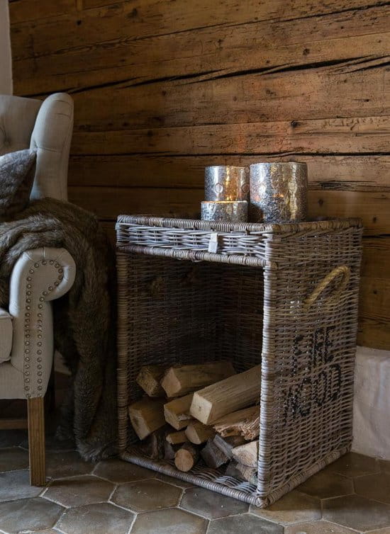 Relaxdays Felt Firewood Basket - Foldable Log Holder, 39.5