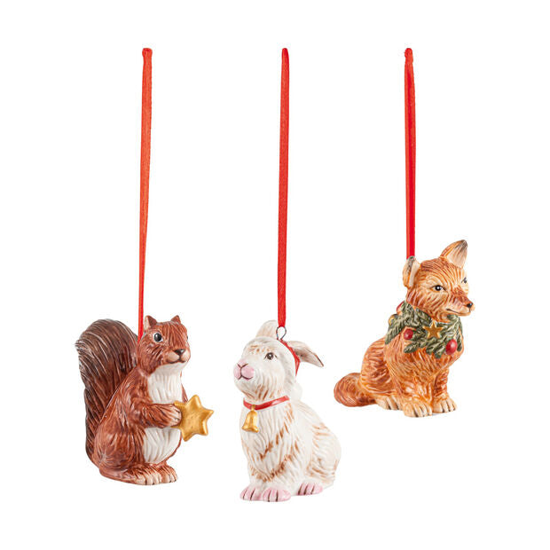 NOST ORNAMENTS ORN FOREST ANIMALS SET 3P