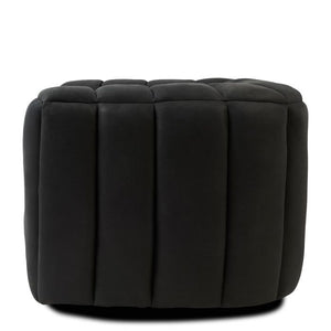 Pulitzer Armchair in Charcoal Leather - Joinwell Malta