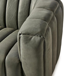 Pulitzer Sofa 3.5 Seater in Charcoal Leather - Joinwell Malta