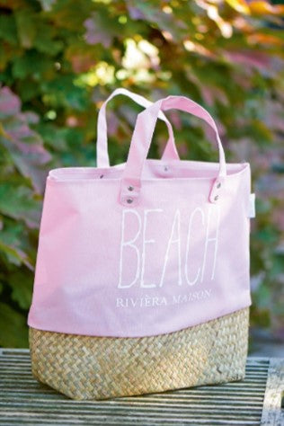 Riviera Maison Beach Seagrass Bag Pink
