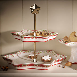 WINTER BAKERY DELIGHT TRAY STAND HOLLY