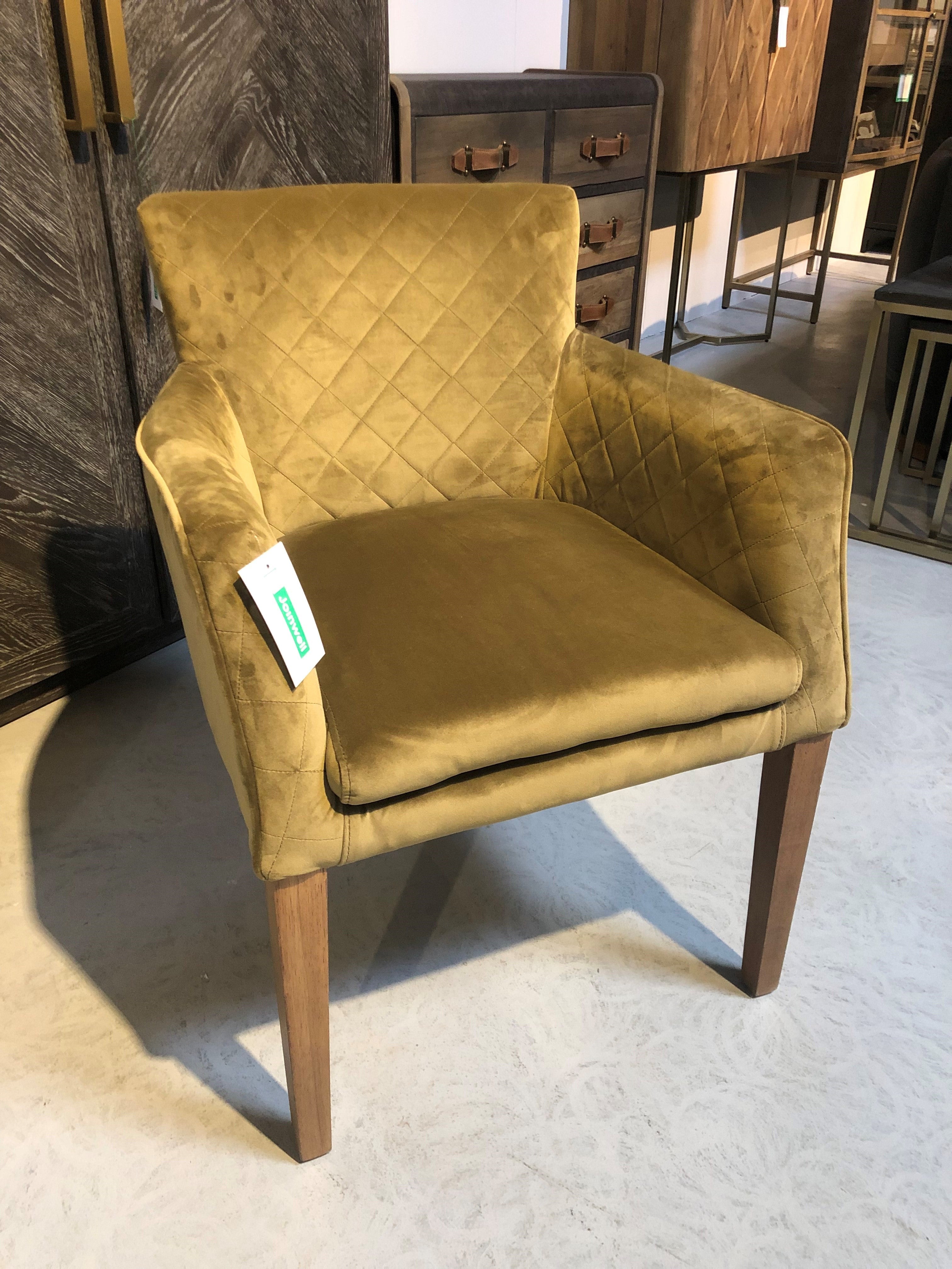Waverly Dining Armchair Velvet Windsor Green