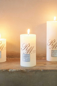 FROSTED CANDLE WHISPER WHITE 13X7