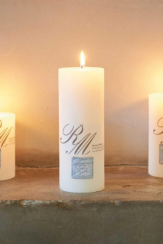 FROSTED CANDLE WHISPER WHITE 18X7