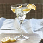 Load image into Gallery viewer, Margarita Glass Filled in with lemons too
