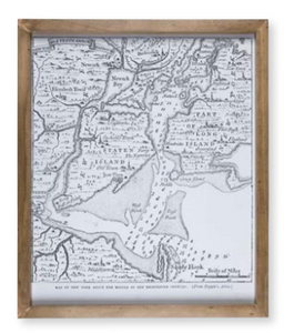Old New York Framed Picture Brown