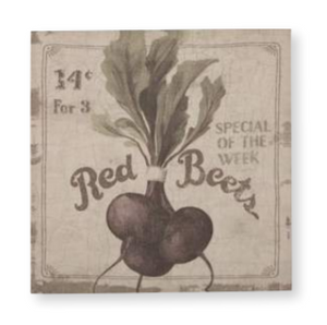 RED BEETS CANVAS MULTI COLOUR