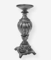 Solliman Candle Holder Antique Silver