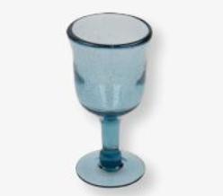SPRING DRINKING GLASS, DIAM. 8 X H16, BLUE